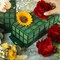 12 Packs Floral Foam Cage Rectangle Flower Cage Holders with Floral Foam Floral Arrangement Supplies for Fresh Flowers, Home Weeding Decorations, 11.8 x 4.3 x 3.1 Inches